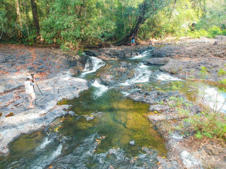 Dak Mai waterfall in Binh Phuoc province southern Vietnamのeditorial素材