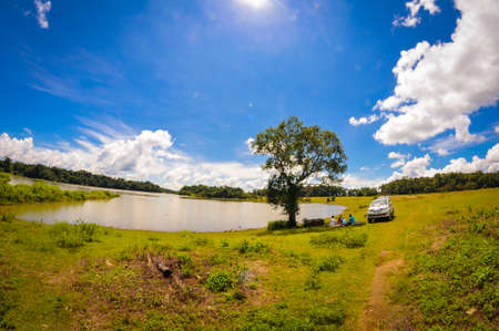 Bau Lach grass land in Binh Phuoc province southern Vietnamのeditorial素材