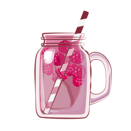 Fresh strawberry lemonade art in a minimalist style. Ideal for summer menus, beverage packaging, or cafe branding. Simple to customize, scale, and adapt to any color scheme.のイラスト素材