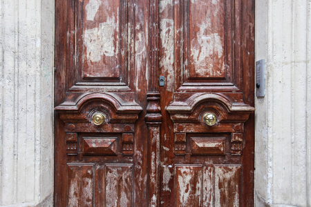 The wooden doorの写真素材