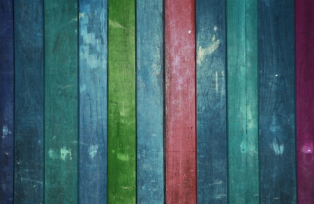 Colorful, grunge wood panels backgroundの写真素材