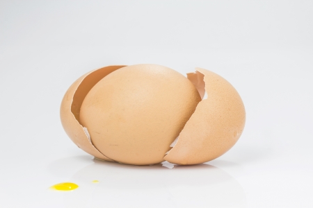 Two eggs eggs protecting outer layer.の写真素材