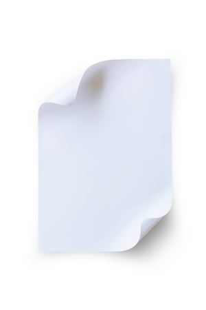 close up note paper isolated on white background. File contains a clipping path.の写真素材