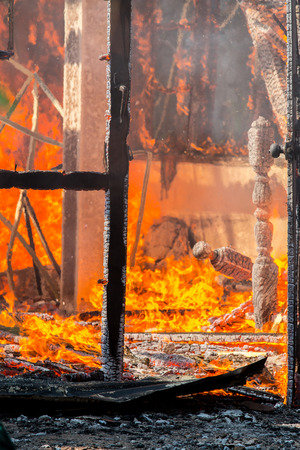 House fire in Daytime.の写真素材