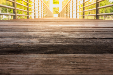 abstract background of floor wooden bridgeの写真素材