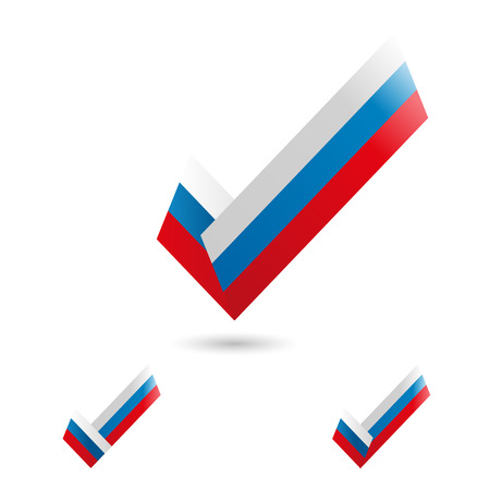 Elections. To vote icon. The Russian flag.  isolated on white background.のイラスト素材