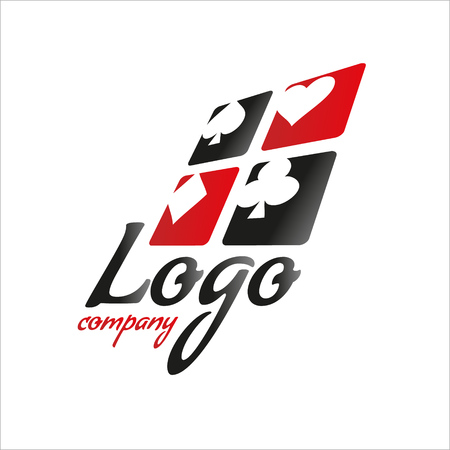 Playing card suit. Casino games, cards, web banner. isolated on white background.のイラスト素材