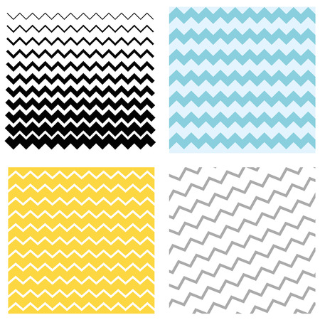 Set wave pattern. Pattern in Blue zigzag, yellow and black waves. Graphic vector zigzagのイラスト素材