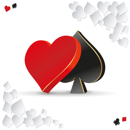 vector 3d symbol card games. playing cards game.のイラスト素材