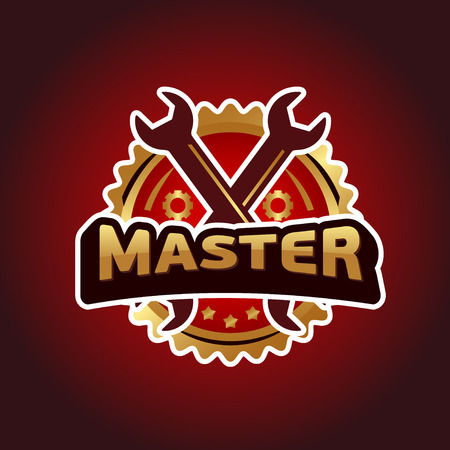 Illustration - text master, hammer and wrenchのイラスト素材