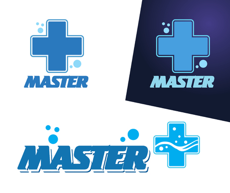 set Logo - text master.のイラスト素材