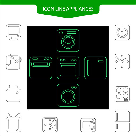 Set icons home appliancesのイラスト素材