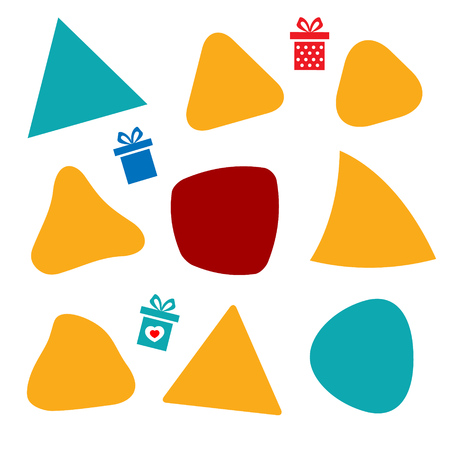 Vector color  triangle, gift.のイラスト素材