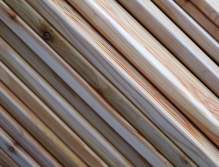 Wooden planks texture. Lie to each other, side view.の写真素材