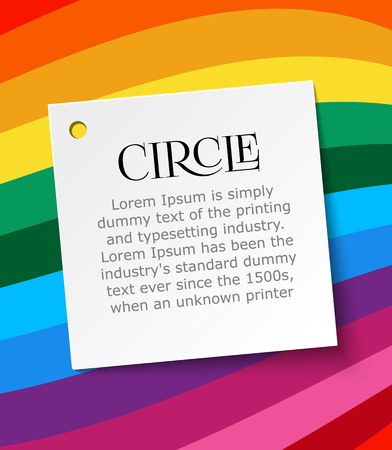 White page of paper for text on summer rainbow background.の写真素材