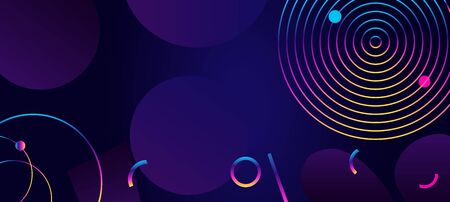 Abstract geometric ultraviolet background. Modern futuristic style. Banner with chaotic geometric...