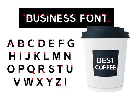 Business Modern Alphabet Font. Capital letter. Typographyのイラスト素材