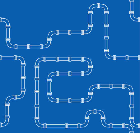 industrial seamless pattern. piping for water, gas, oil.のイラスト素材