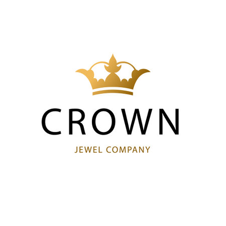 Golden sign crown king. Design modern symbol princess crown for Business.のイラスト素材