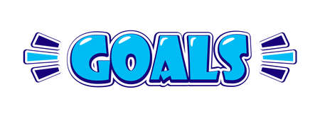 Title or sign of Goals new year. Vector illustrationのイラスト素材