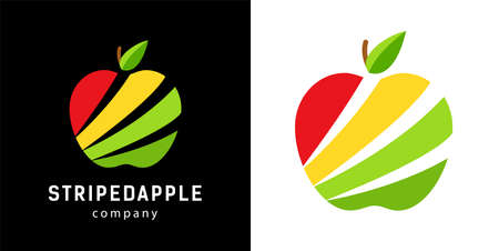 Abstract color slice apple.のイラスト素材