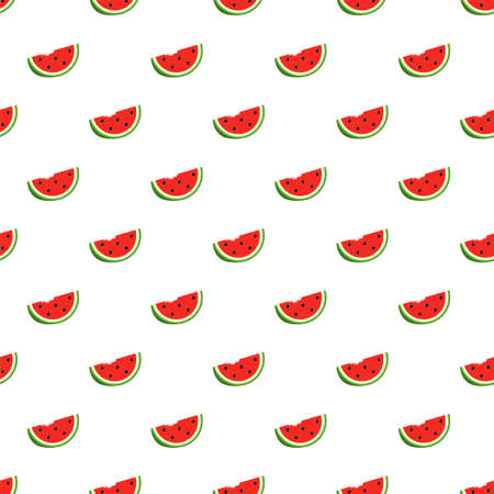 Bright seamless pattern with red watermelon. juicy watermelon patternのイラスト素材
