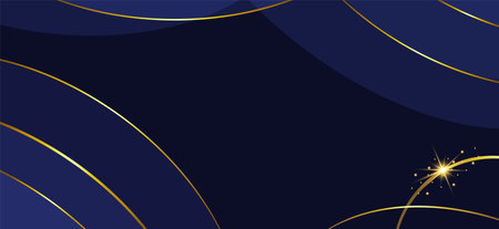 Vector abstract background. Dark background with golden thin linesのイラスト素材