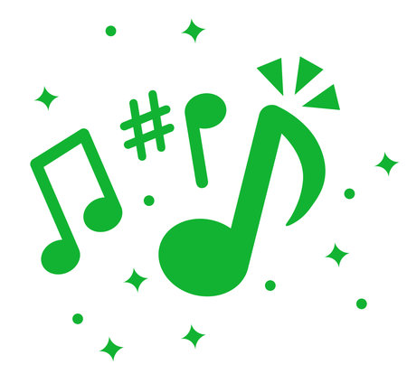 Install the music icon. For a smartphone app to listen to and download songs.のイラスト素材