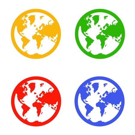 Vector web site icon world map.のイラスト素材