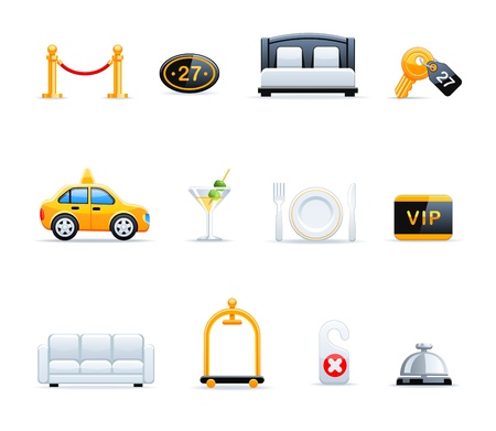 Hotel iconsのイラスト素材