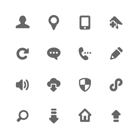 Internet icons setのイラスト素材