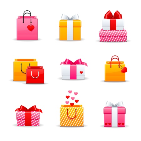 Set of colorful gift boxesのイラスト素材