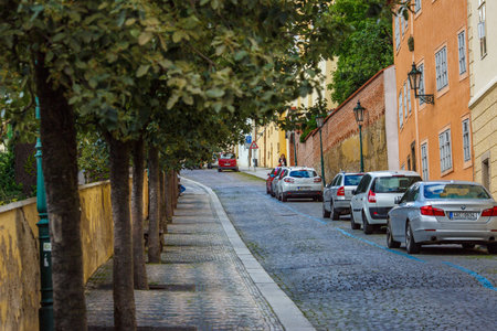 Streets of Prague. Prague is the capital and largest city of the Czech Republic.の写真素材