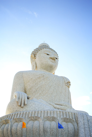 Big Buddha monument on the island of Phuket in Thailandの写真素材