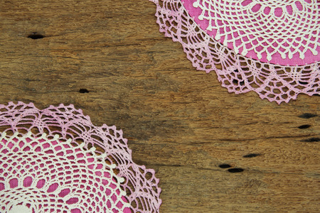 Background and texture with dollies on old woodの写真素材