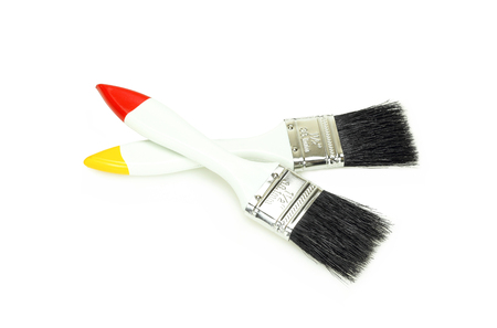 Paint brush on a white backgroundの写真素材