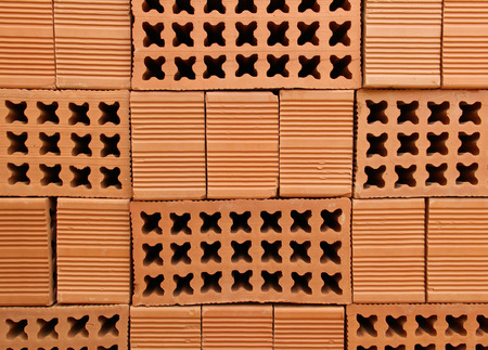 Background and texture on pattern Earthenware brick tiles