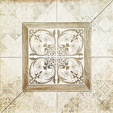 Background and texture with Ancient tile pattern