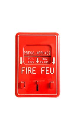 Fire warn box isolated on the white background.