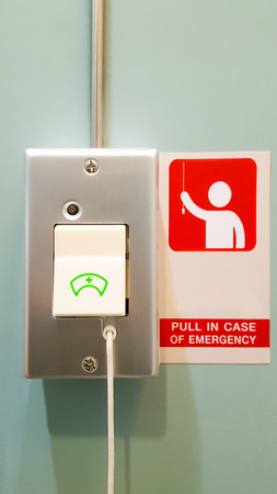 Hospital emergency button in the bathroom.の写真素材