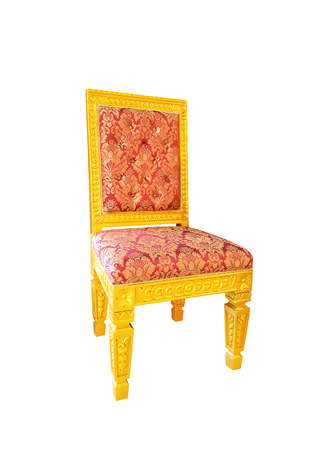 Old style chair isolated on white backgroundの写真素材