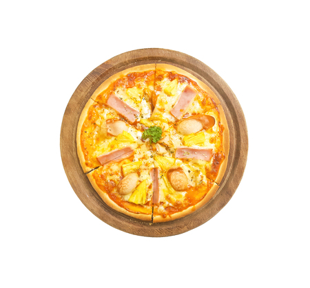 Hawaiian Pizza, pineapple , ham and cheeseの写真素材