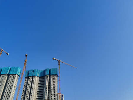 Beautiful sky with architectural photographyの写真素材