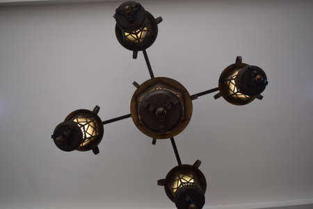 Ceiling lamp in the interior of an old house. High quality photoの写真素材