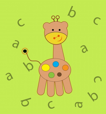  paper girafe pattern backgroundのイラスト素材