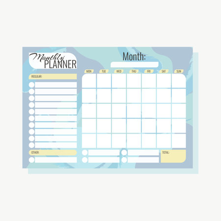 Planner for a month Abstract background A4 Formatのイラスト素材