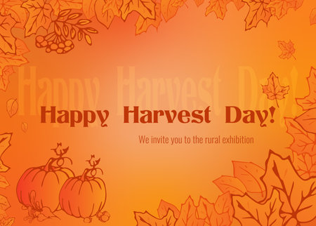 autumn cardのイラスト素材