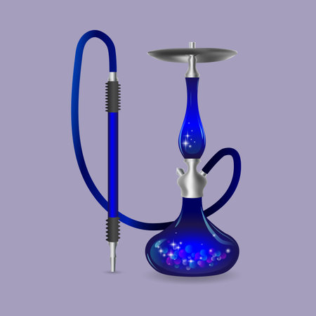 Blue styled hookah