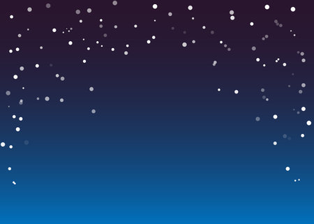 falling stylized snow, framing with snowflakes, simplified flatのイラスト素材