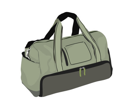 Travel or Sport bag vector illustration isolated.のイラスト素材